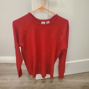 Armani exchange red long sleeve top for men